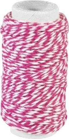 Snoet bomuldssnor 20m pink