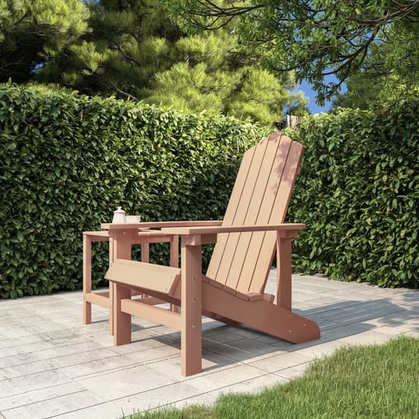 vidaXL Adirondack havestol, HDPE, brun