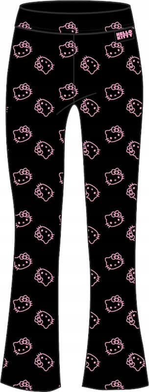 HELLO KITTY BELL LEGGINGS MED FLARE, sorte 164 D077E