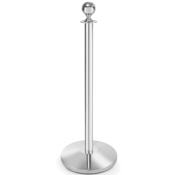 Fod til afspærringsstolpe, forkromet, sølv, diameter 360 mm - Hendi 810484