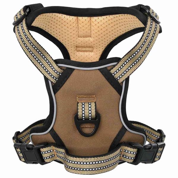 vidaXL Justerbar hundsele, brun, L