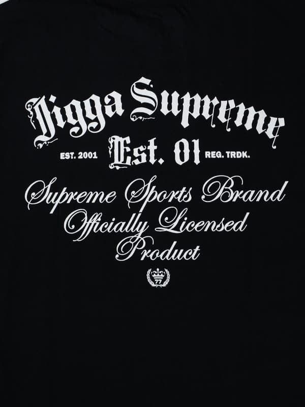 Jigga Wear Gothic herr svart kortärmad oversize t-shirt L