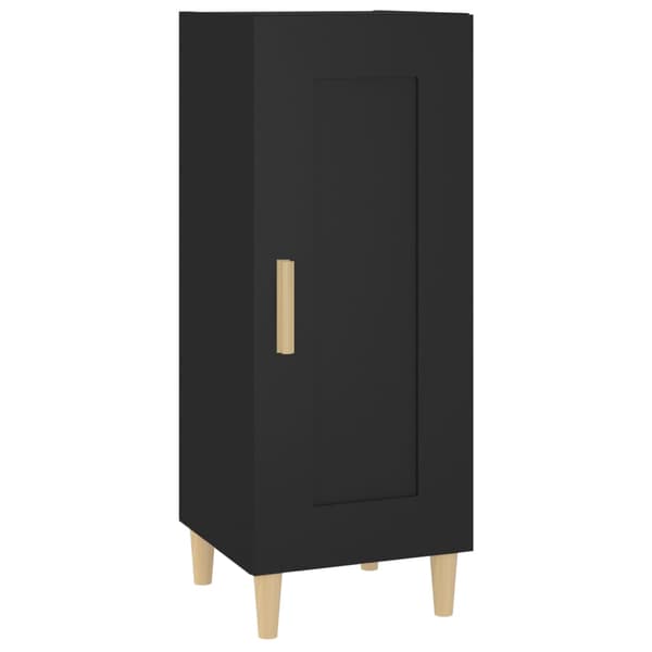 vidaXL skab, sort, 34,5x34x90 cm, træbaseret materiale