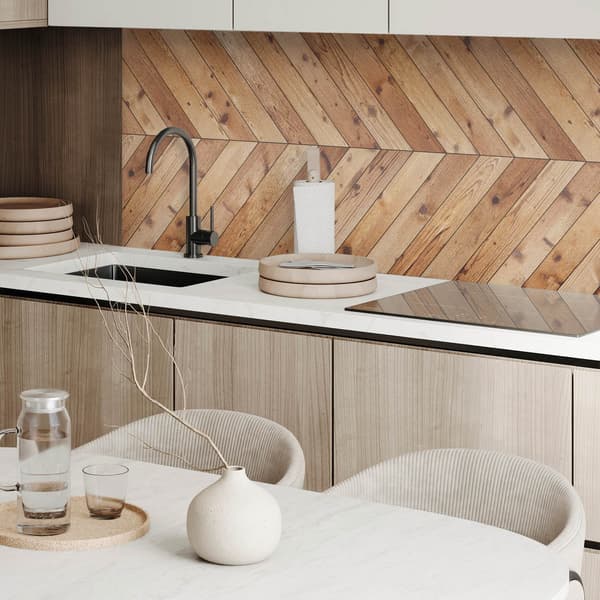 Självhäftande PVC-matrumspanel med grafik 120x60 cm diagonalbrädemönster