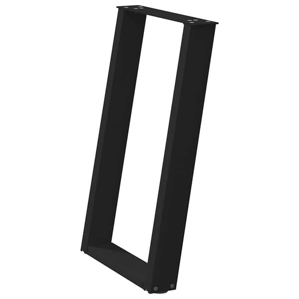 vidXL Spisebordsben, 2 stk., sorte, 50x(72-73) cm, stål