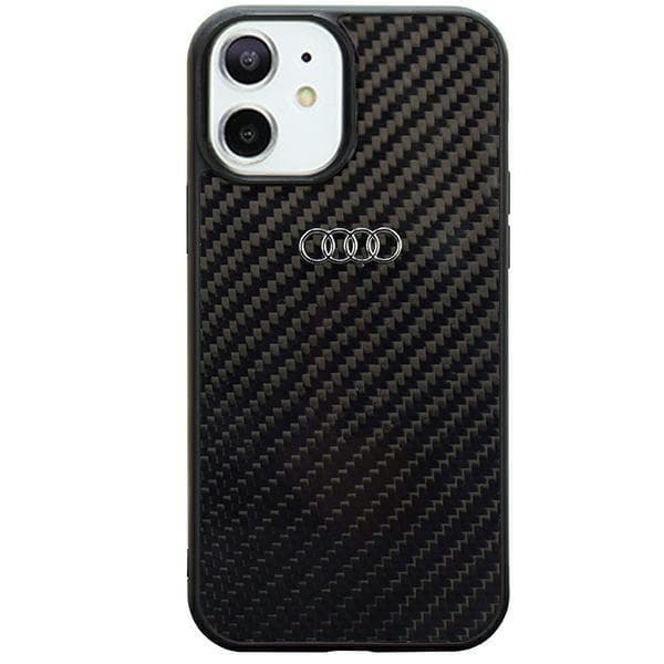 Audi Kulfiber Etui til iPhone 11 / Xr, Sort