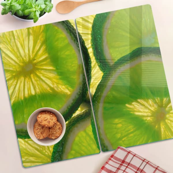 Multifunktionelle dekorative glastavler med limeprint 2x30x52 cm