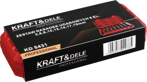 Sekskantet slagtopsæt 8 dele KD5431