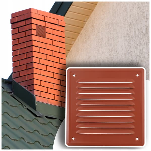 Malet metalgitter 14x14 skruet BRICK