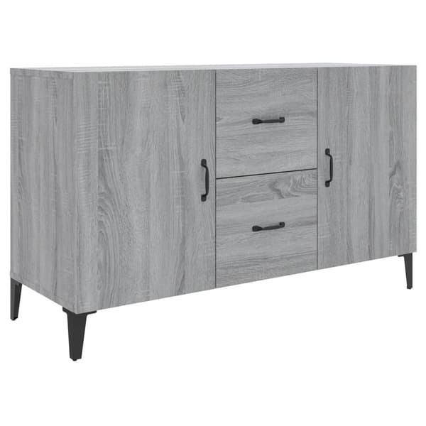 vidaXL kommode, grå Sonoma-eg, 100x36x60 cm, træbaseret materiale
