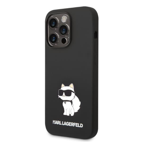 Karl Lagerfeld Silikone Choupette-etui til iPhone 14 Pro Max, Sort