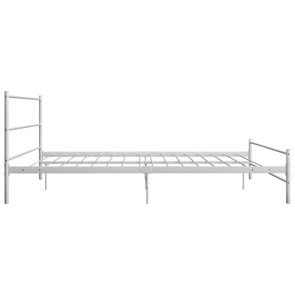 vidaXL Sängram vit metall 160 x 200 cm