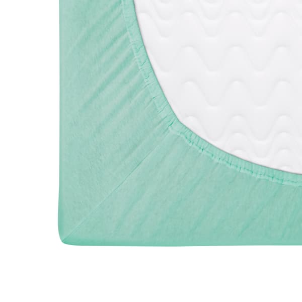Dra-på-lakan 200x220 elastiskt JERSEY 100% BOMULL havsgrönt