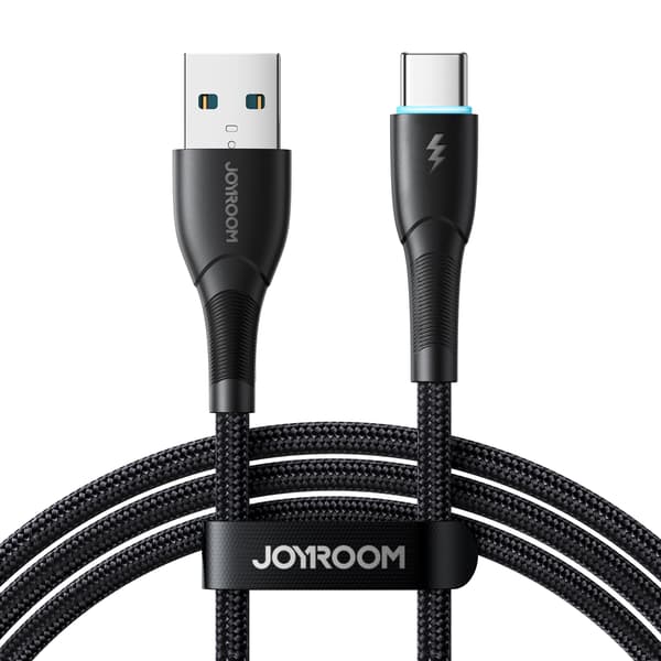 Starry Series USB-A - USB-C 3A-kabel 1m svart
