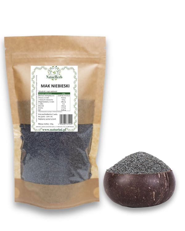 BLÅ VALLMOFRÖN 1 KG SUPERKVALITET Naturini
