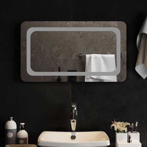 vidaXL Badrumsspegel med LED, 70x40 cm