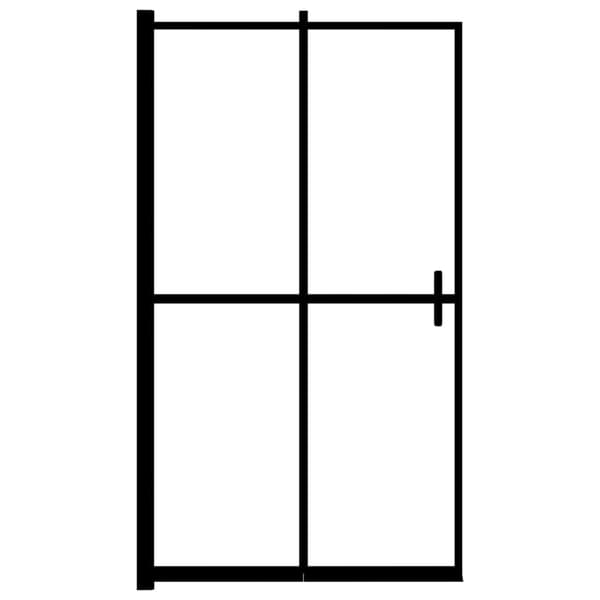 vidaXL foldbar brusekabine, ESG, 100x140 cm, sort