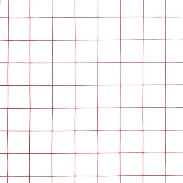 vidaXL stål- og PVC-nethegn 25x1 m rød