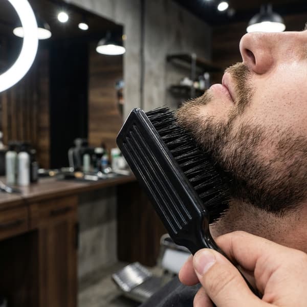 Barberborste för hårvård, hals, BARBER, Svart