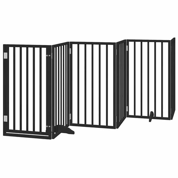 vidaXL foldbar hundegitter med dør 15 paneler sort 750 cm