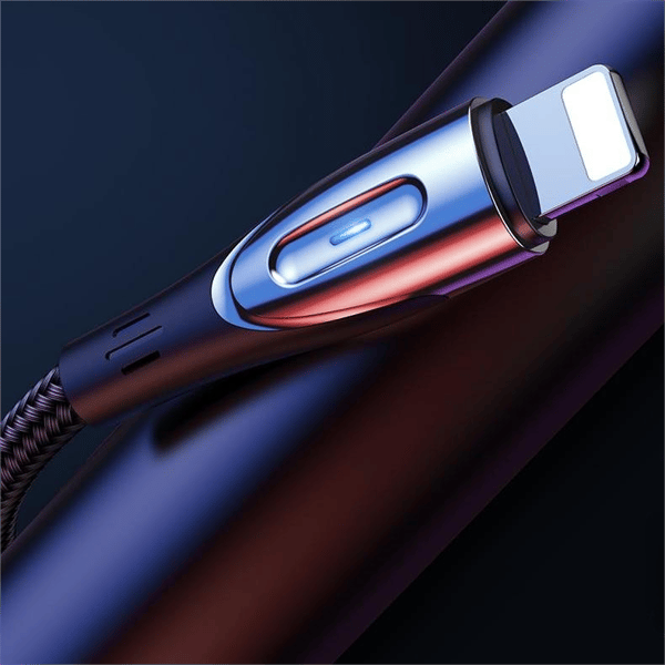 iPhone USB-A - Lightning Sharp-seriens hurtigopladerkabel 1,2 m sort
