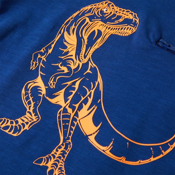 Børne-T-shirt med korte ærmer, mørkeblå, 128