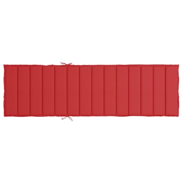 vidaXL Solstolsdyna, Röd, 200x60x3 cm, Tyg