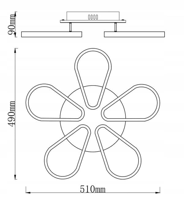 LOFTSLAMPE HÆNGENDE LED-LYKNEKRONE 54W 51cm