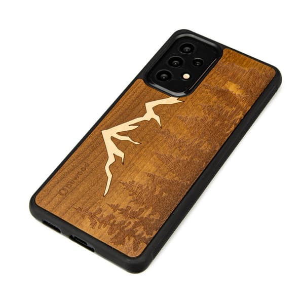 Træcover til Samsung Galaxy A33 5G MOUNTAINS IMBUIA
