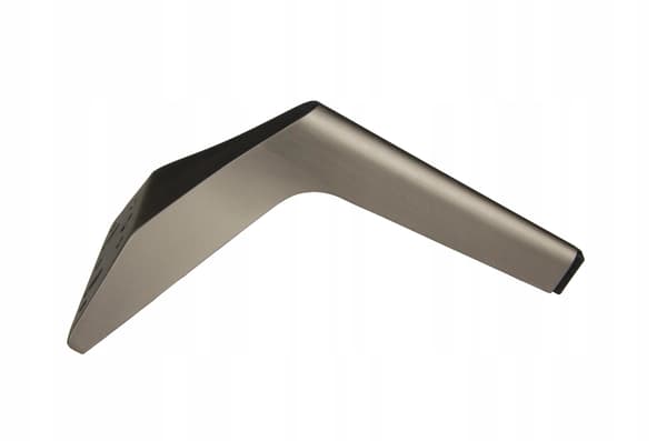 Sort metalmøbelben til skab, seng, loftmøbel, skrå, 18 cm