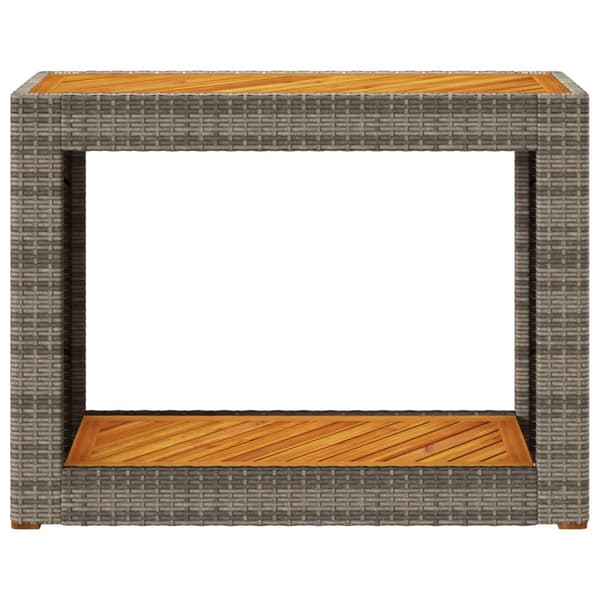 vidaXL Puutarhapöytä puisella kantisella, harmaa, 100x40x75 cm