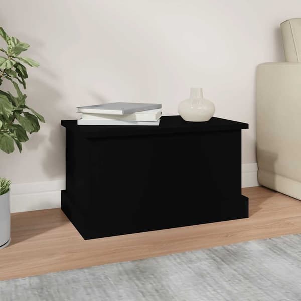 vidaXL kommode, sort, 50x30x28 cm, træbaseret materiale