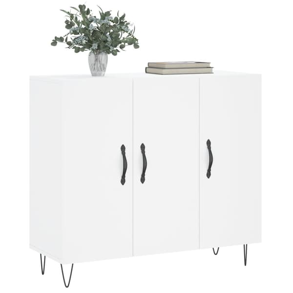 vidaXL Skåp, Vitt, 90x34x80 cm, Träbaserat material