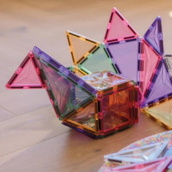 Cleverclixx - Geo Pack Pastellmagnetiska Block - 45 st.