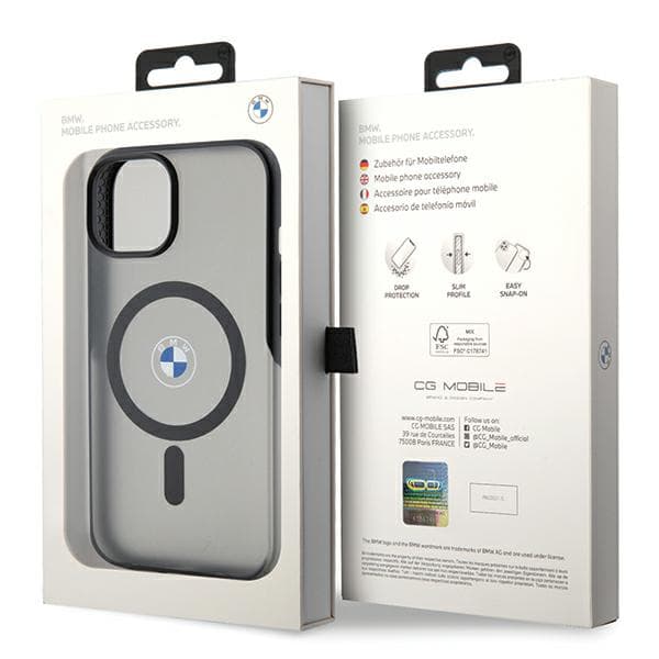 BMW IML Signature MagSafe-etui til iPhone 15 Plus, sort