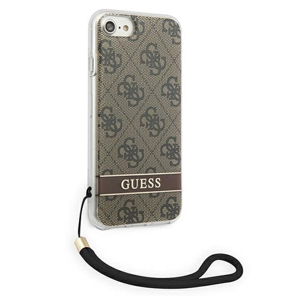 Guess 4G Print Strap-etui til iPhone SE 2022 / SE 2020 / 7/8, brun