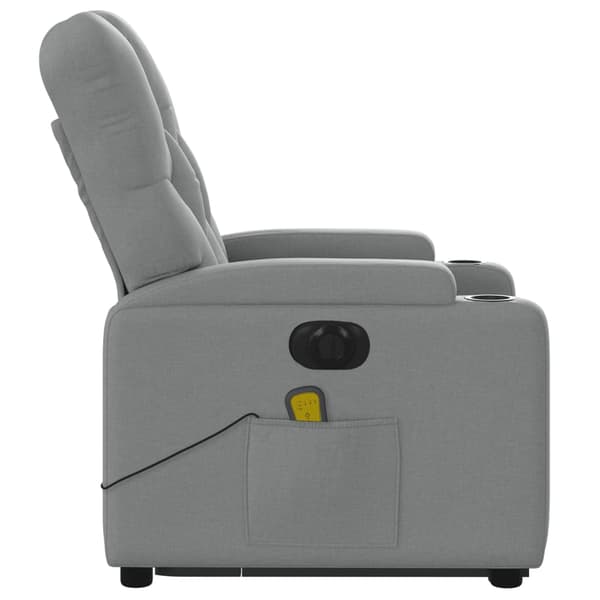 vidaXL Elektrisk lyftande massagefåtölj ljusgrå