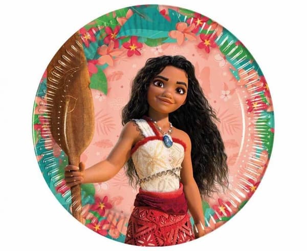 Vaiana paptallerkener 23 cm 8 stk.