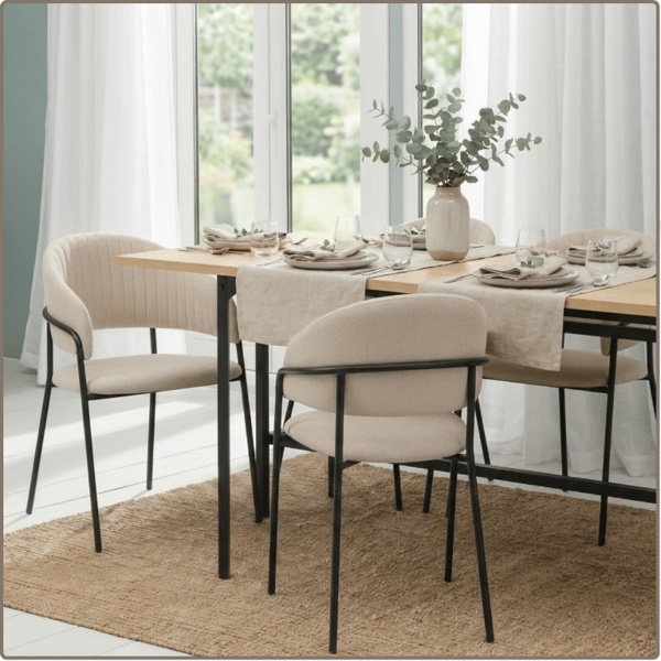 Husstol, beige stof