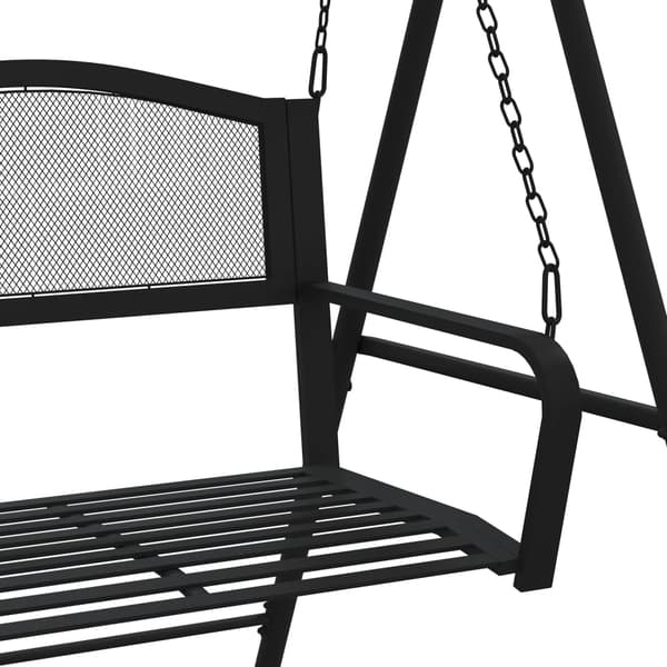 vidaXL havegynge, 124 cm, sort, stål