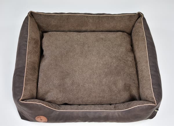 CEZAR sofa brun + brun struktur L - 95 cm x 80 cm