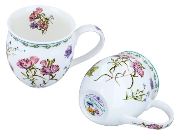 Fatmugg med lock - Vildblommor (CARMANI)