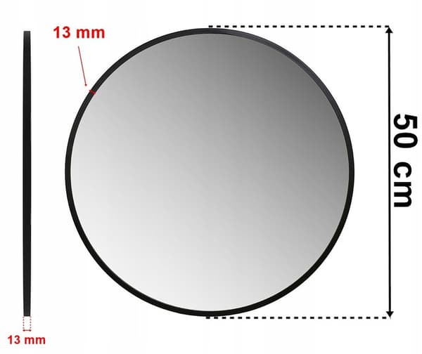 Modern spegel Sander 50 cm svart