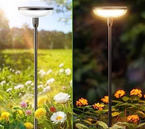 Solcellsdriven LED-trädgårdslampa, skymningssensor, neutral 4000K, IP65