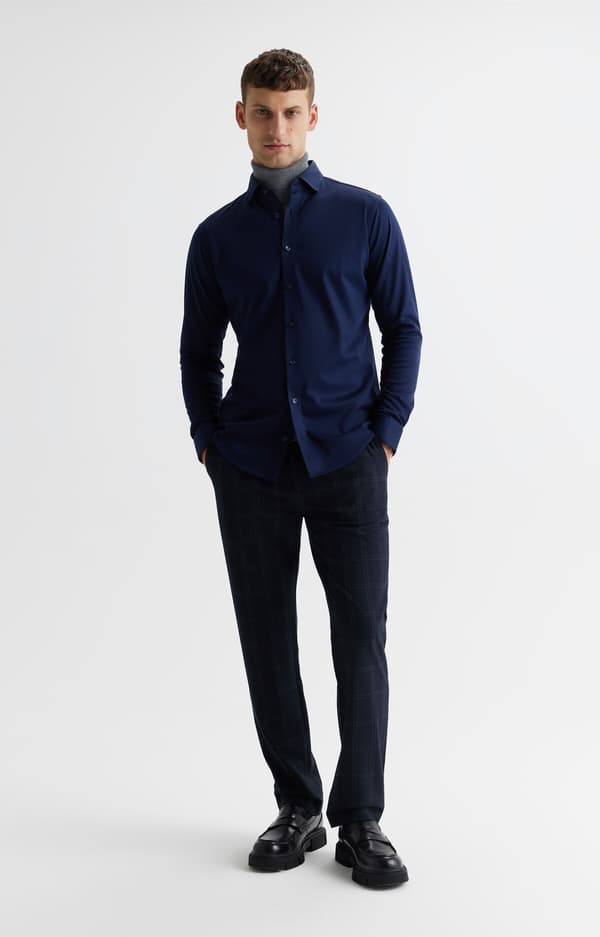Slim fit bomuldsskjorte M