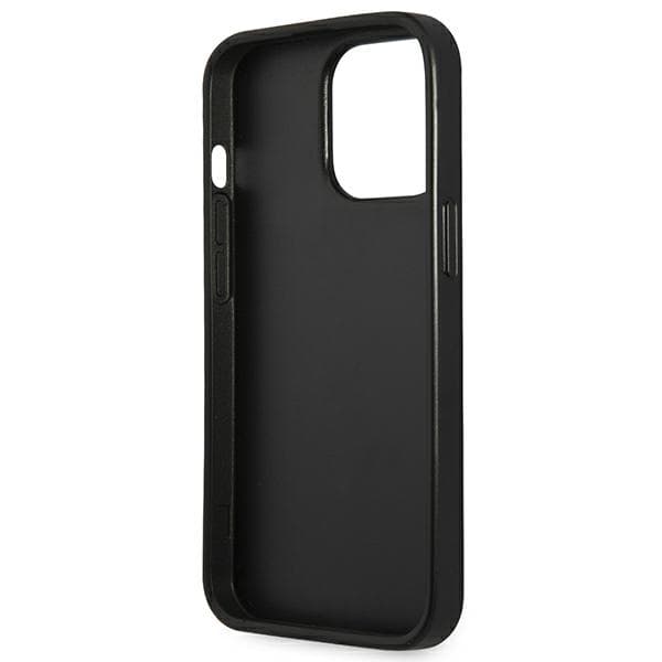 Guess Saffiano Triangle Logo-cover til iPhone 13 Pro / 13, sølv