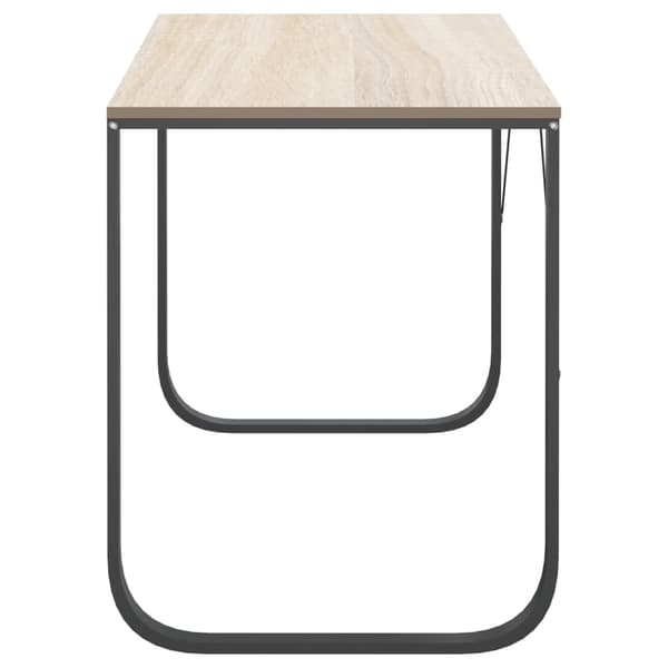 vidaXL computerbord, sort og eg, 110x60x73 cm, spånplade