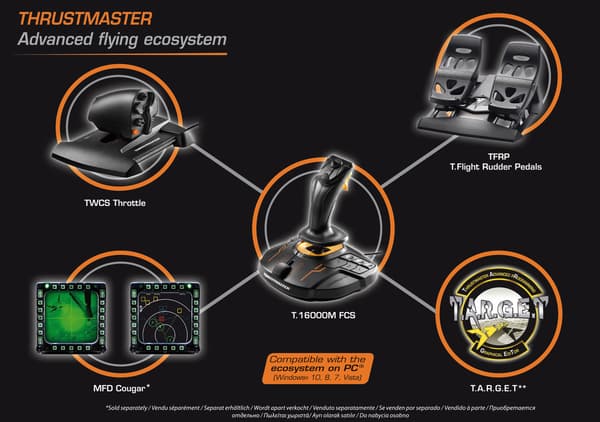 Thrustmaster T.16000M FCS PC Joystick Svart/Orange (2960773)