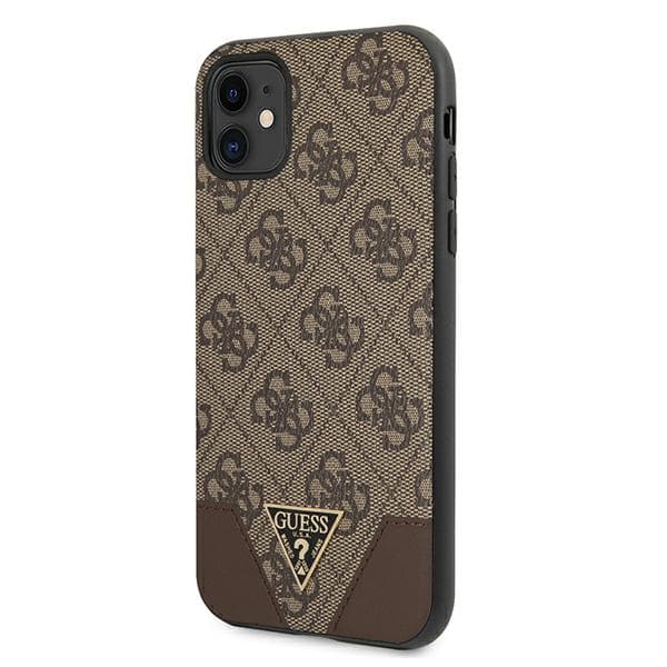 Guess 4G Triangle Collection cover til iPhone 11 / Xr, brun/brun