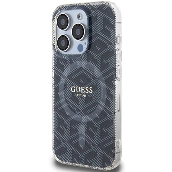 Guess IML GCube MagSafe-etui til iPhone 15 Pro Max, sort